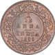 Copper One Twelfth Anna Coin of Victoria Empress of Calcutta Mint of 1899.