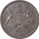 Copper Half Pice Coin of East India Company of Calcutta Mint of 1853.