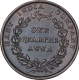 Copper One Quarter Anna Coin  of East India Company of Calcutta Mint of 1835.