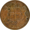 Copper Quarter Anna Coin of  East India Company of Royal Mint of 1857.