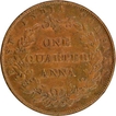 Copper Quarter Anna Coin of  East India Company of Royal Mint of 1857.