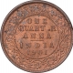 Copper One Quarter Anna  Coin of Victoria Empress of Calcutta Mint of 1901.