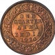 Bronze One Quarter Anna Coin of King George V of Calcutta Mint of 1920.