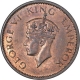 Bronze One Quarter Anna Coin  of King George VI of Calcutta Mint of 1942.