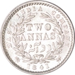 Silver Two Annas Coin of Victoria Queen of Calcutta Mint of 1841.