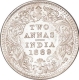 Silver Two Annas Coin of Victoria Empress of Calcutta Mint of 1889.