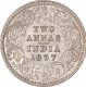 Silver Two Annas Coin of Victoria Empress of Calcutta Mint of 1897.