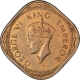 Nickel Brass Two Annas Coin of King George VI of Bombay Mint of 1943.