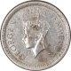 Silver Quarter Rupee Coin of King George VI of Calcutta Mint of 1942.