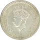 Silver Quarter Rupee Coin of of King George VI of Bombay Mint of 1945.