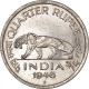 Nickel Quarter Rupee Coin of King George VI of Bombay  Mint of 1946.