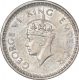 Silver Half Rupee Coin of King George VI of Lahore Mint of 1944.