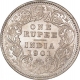 Silver One Rupee Coin of Victoria Empress of Calcutta Mint of 1901.