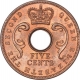 Copper Five Cents Coin of Queen Elizabeth The Second of East Africa.