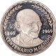 Gandhi Silver Seventy Five Pesetas Coin of Guinea of 1970.