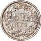 Silver Half Francs Coin of Switzerland.