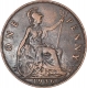 Bronze One Penny Coin of George V of Great Britain.