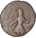 Copper Quarter Coin of Kanishka I of Kushan Dynasty.