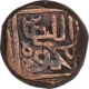 Copper One and Half Fulus Coin of Nasir Al Din Muhammad Shah I of Mustafabad of Gujarat Sultate.