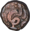 Copper Half Dam Coin of Narnol Mint of Akbar.