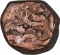 Copper Half Dam Coin of Akbar of Hisar Firoza Mint of Fi Tarikh Type.