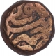 Copper Dam coin of Akbar of Ajmer mint.