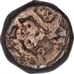 Copper Dam Coin of Akbar of Chittor Mint of Fi Tarikh Type.