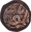 Copper Dam coin of Akbar of Narnol mint.