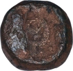 Copper One Dam Coin of Akbar of Narnol Mint of Fi Tarikh Type.