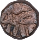 Copper Dam Coin of Akbar of Narnol Mint of Fi Tarikh Type.