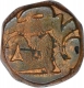 Copper Dam Coin of Akbar of Narnol Mint of Fi Tarikh Type.