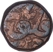 Copper Dam Coin of Akbar of Narnol Mint of Fi Tarikh Type.