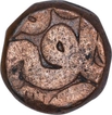 Copper Dam Coin of Akbar of Narnol Mint of Fi Tarikh Type.