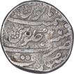 Silver One Rupee Coin of Aurangzeb of Surat Mint.