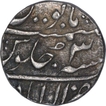 Silver One Rupee Coin of Ahmad Shah Bahadur of Allahabad Mint.