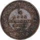 Copper One Quarter Anna Coin of Anand Rao III of Dhar State.