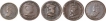 Lot of Five coin of Madho Rao and Jivaji Rao of of Gwalior State.