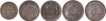 Lot of Five coin of Madho Rao and Jivaji Rao of of Gwalior State.