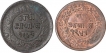 Set of Two coin of Half Anna and Quarter Anna Coins of Shivaji Rao of Indore State.