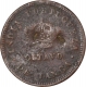 Copper One Eighth Tanga Coin of India Portuguese.