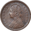 Copper One Twelfth Anna Coin of Victoria Empress of Calcutta Mint of 1894.