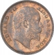 Bronze One Twelfth Anna Coin of King Edward VII of Calcutta Mint  of 1909.