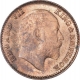 Bronze One Twelfth Anna Coin of King Edward VII of Calcutta Mint of 1910.