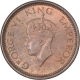 Copper One Twelfth Anna Coin of King George VI of Bombay Mint of 1942.