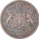 Copper Half Pice Coin of East India Company of Calcutta Mint of 1853.