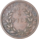 Copper Half Pice Coin of East India Company of Calcutta Mint of 1853.