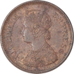 Copper Half Pice Coin of Victoria Empress of Calcutta Mint of 1889.