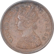 Copper Half Pice Coin of Victoria Empress of Calcutta Mint of 1890.