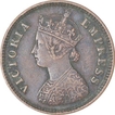 Copper Half Pice Coin of Victoria Empress of Calcutta Mint of 1896.