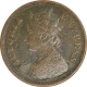 Copper Half Pice Coin of Victoria Empress of Calcutta Mint of 1901.